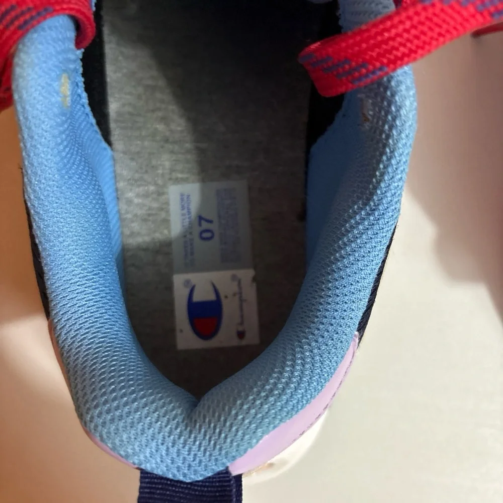 Champion Athletic Shoes in Blue, Pink,‎ and Red